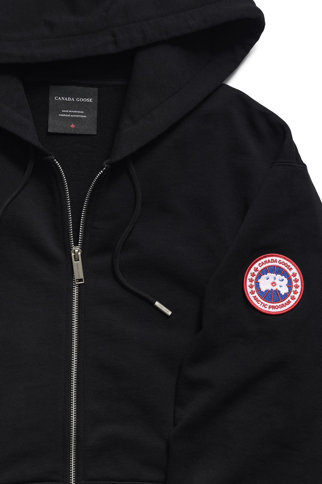 canada-goose-loon-hoodie-zip-sweat-homme-noir-capuche image 2