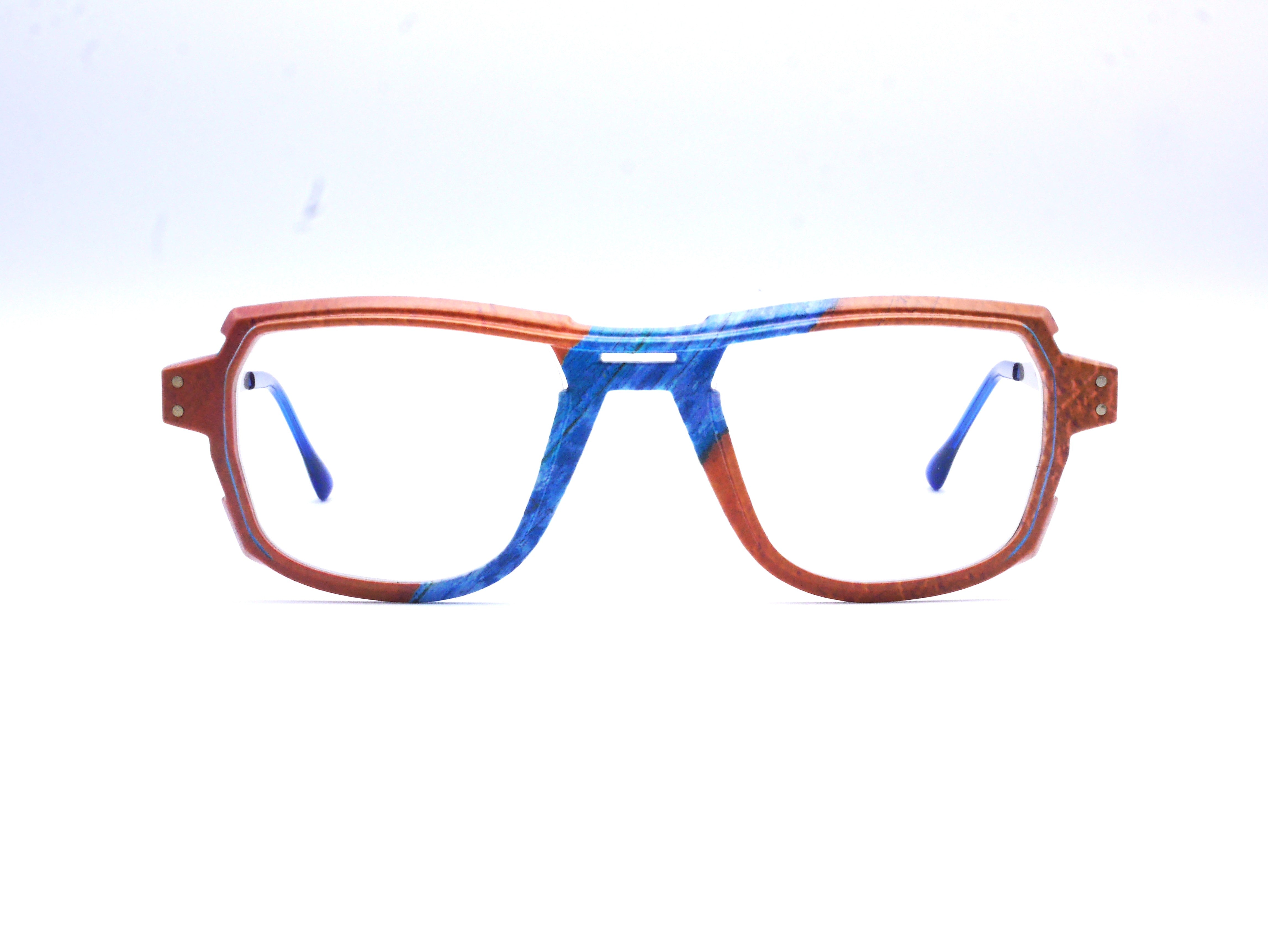 monarc-optic-h-lium-wave-monture-lunettes-marron-bleu-15g image 1