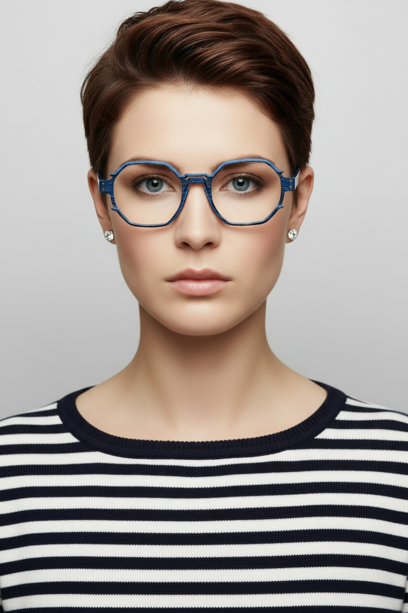 monarc-optic-beryllium-paon-monture-lunettes-gris-bleu-vert-12g image 2