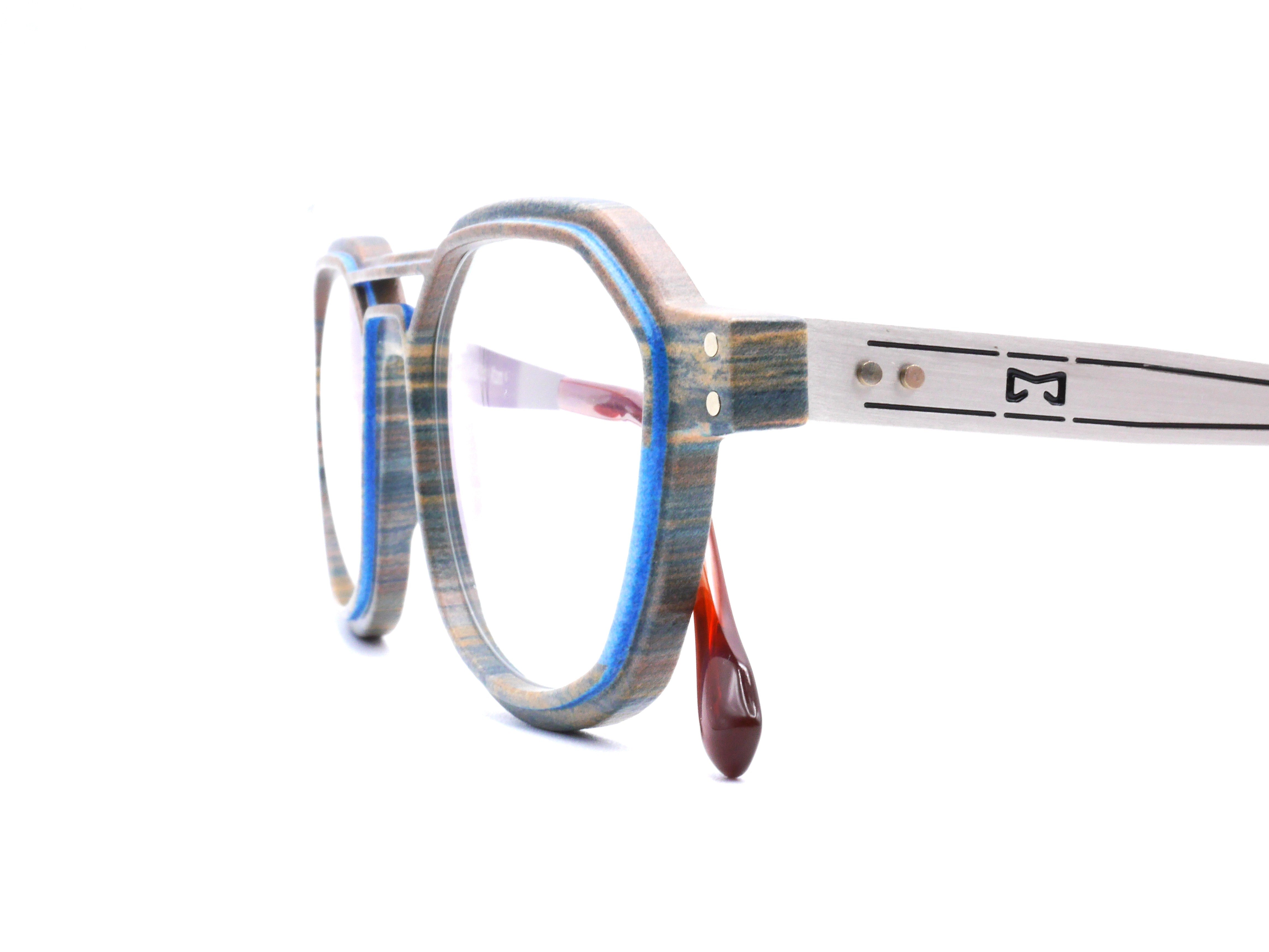 monarc-optic-hydrogen-carrelet-monture-lunettes-marron-bleu-12g image 5