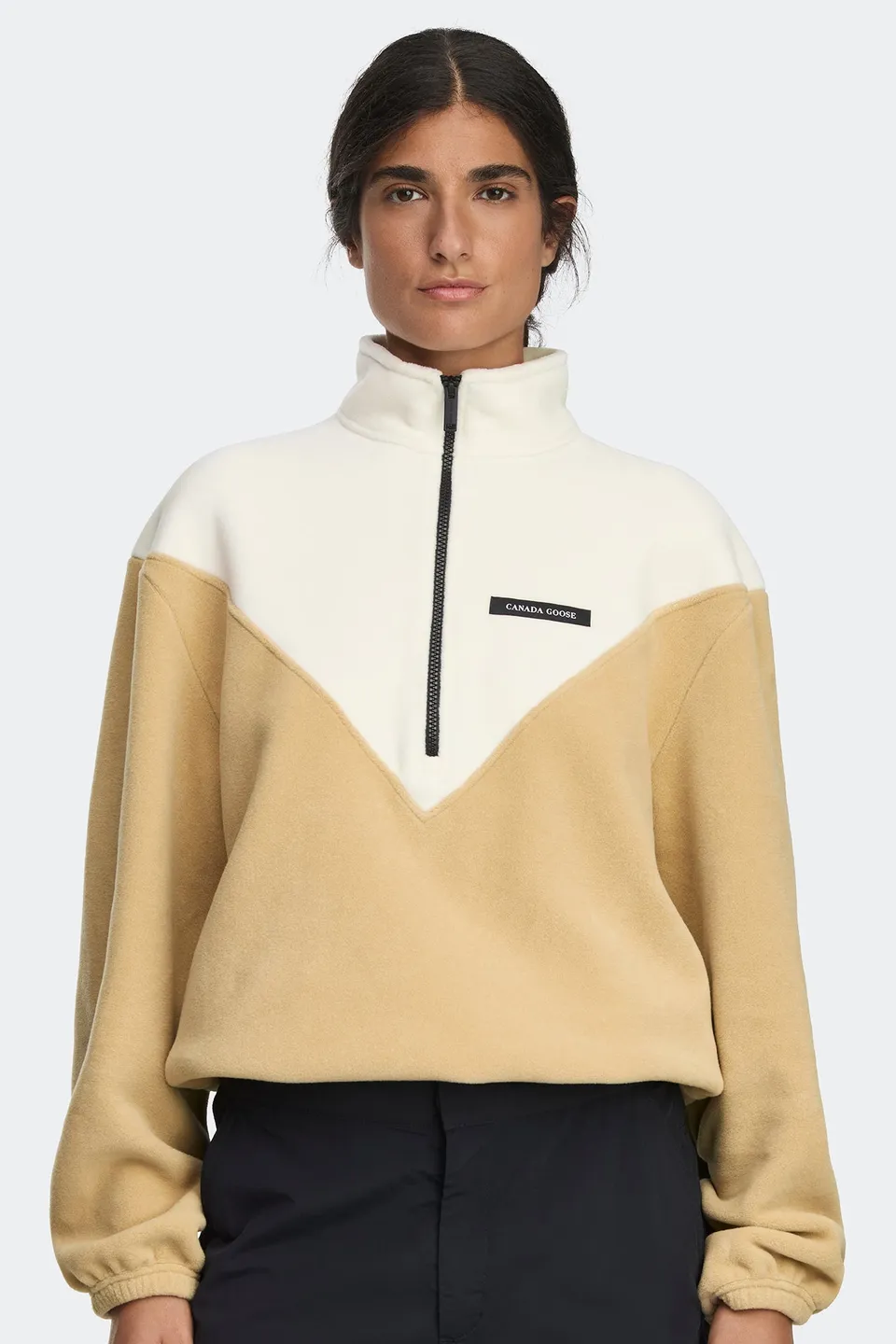 canada-goose-tayen-7239w-polaire-quarter-zip-beige-femme image 1
