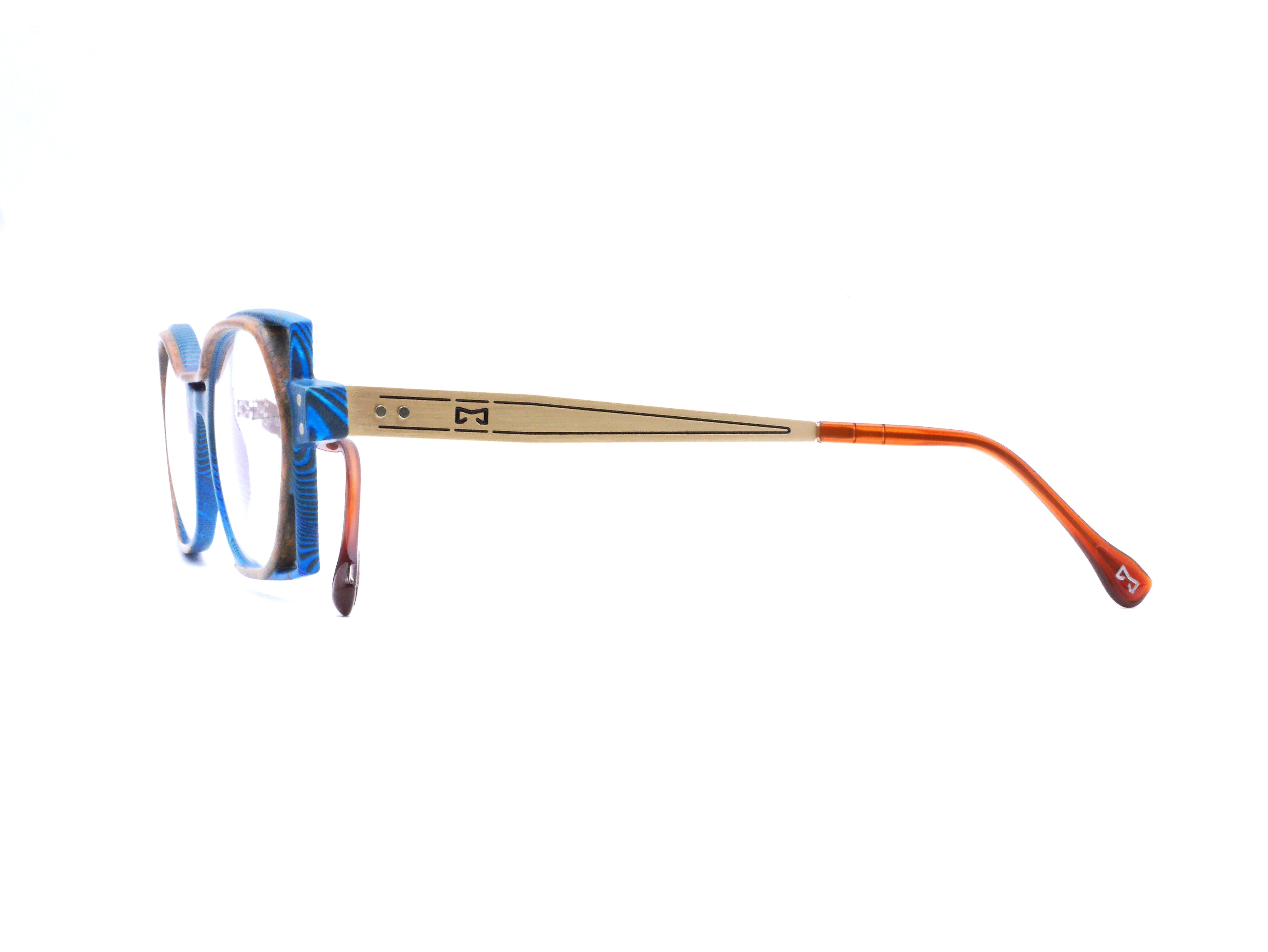 monarc-optic-nitrogen-plumes-monture-lunettes-bleu-marron-12g image 5