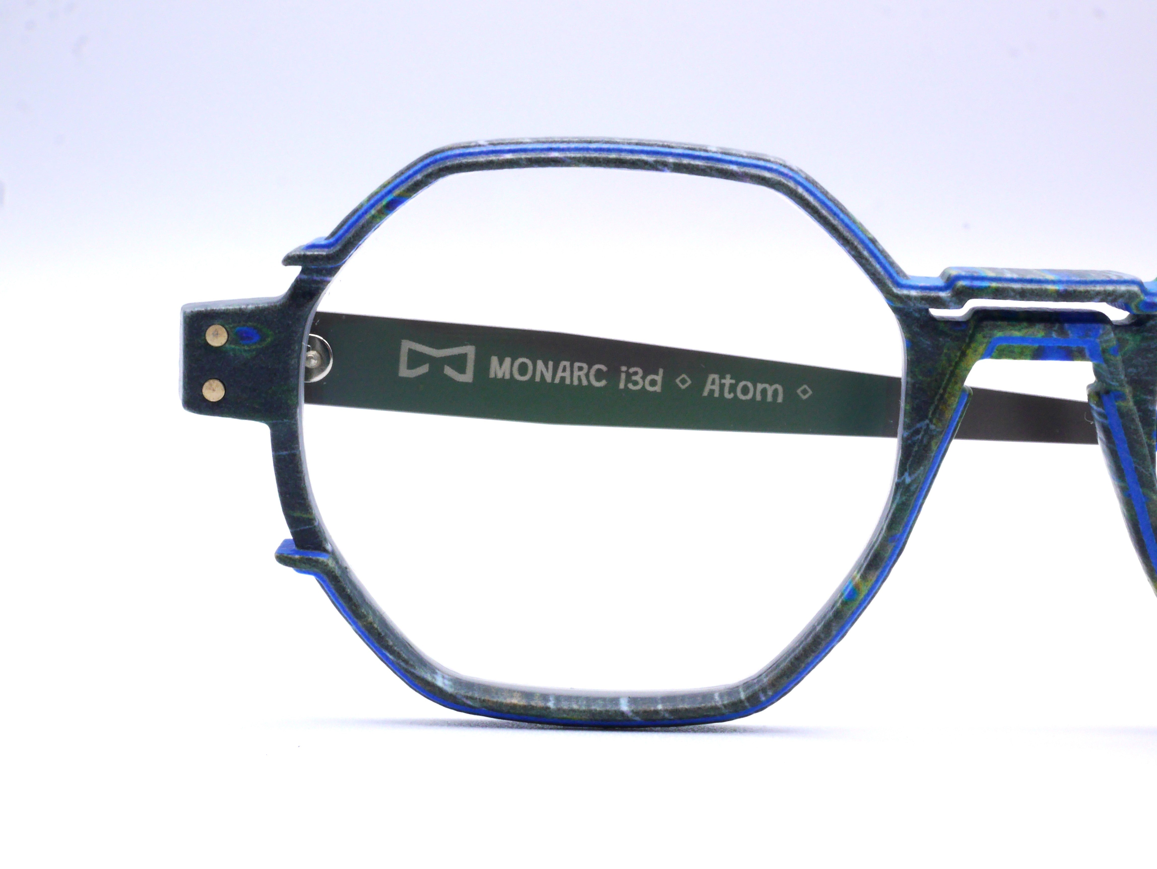 monarc-optic-beryllium-paon-monture-lunettes-gris-bleu-vert-12g image 3