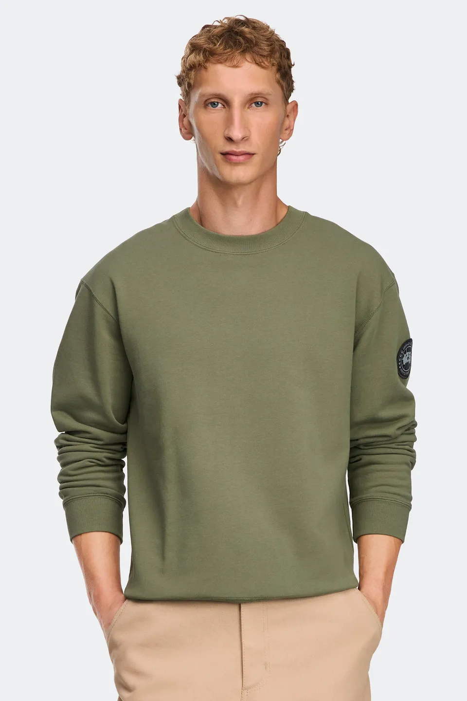 canada-goose-loon-sweatshirt-sweat-homme-vert-vir-o-molleton image 1