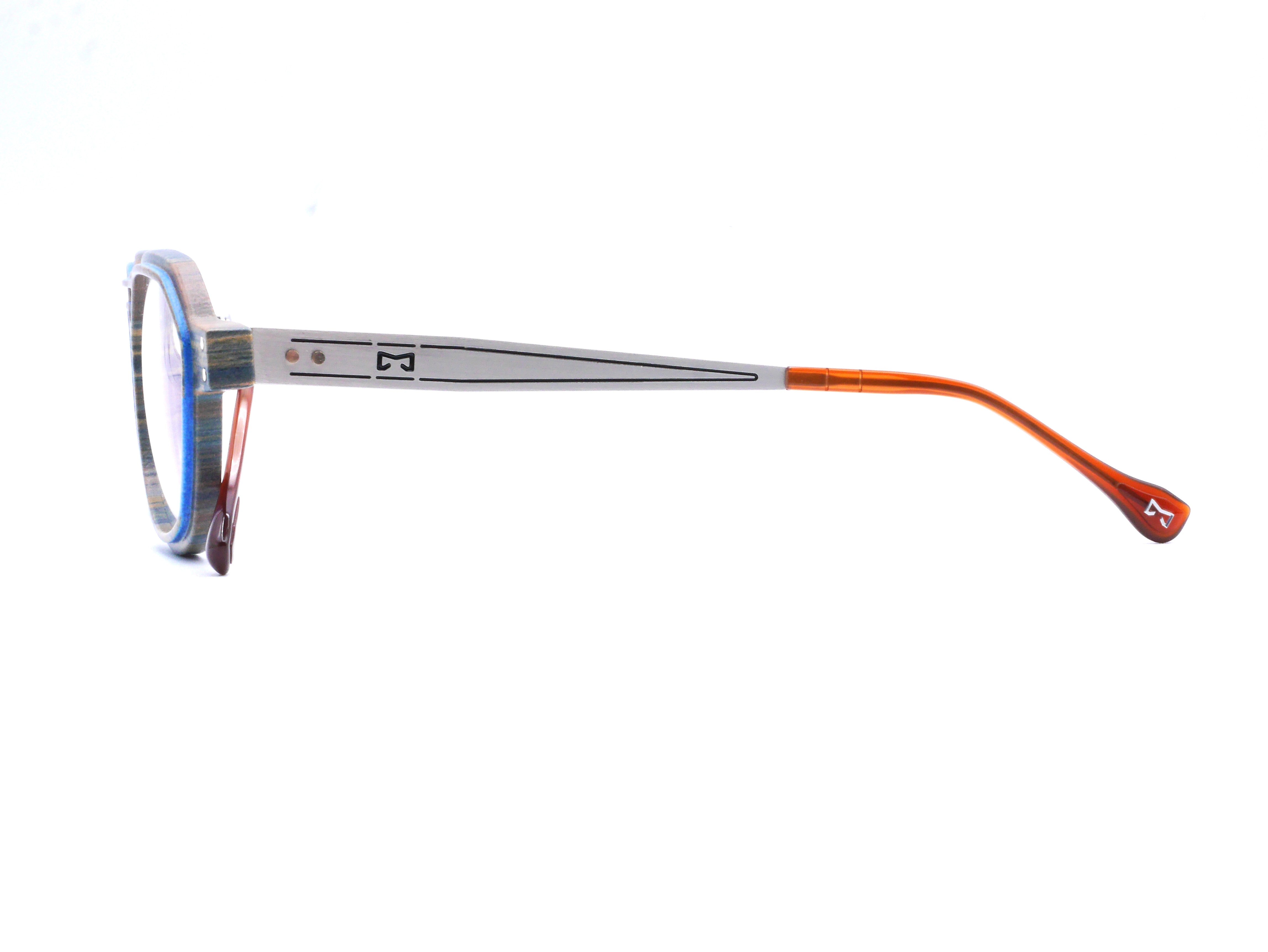 monarc-optic-hydrogen-carrelet-monture-lunettes-marron-bleu-12g image 6