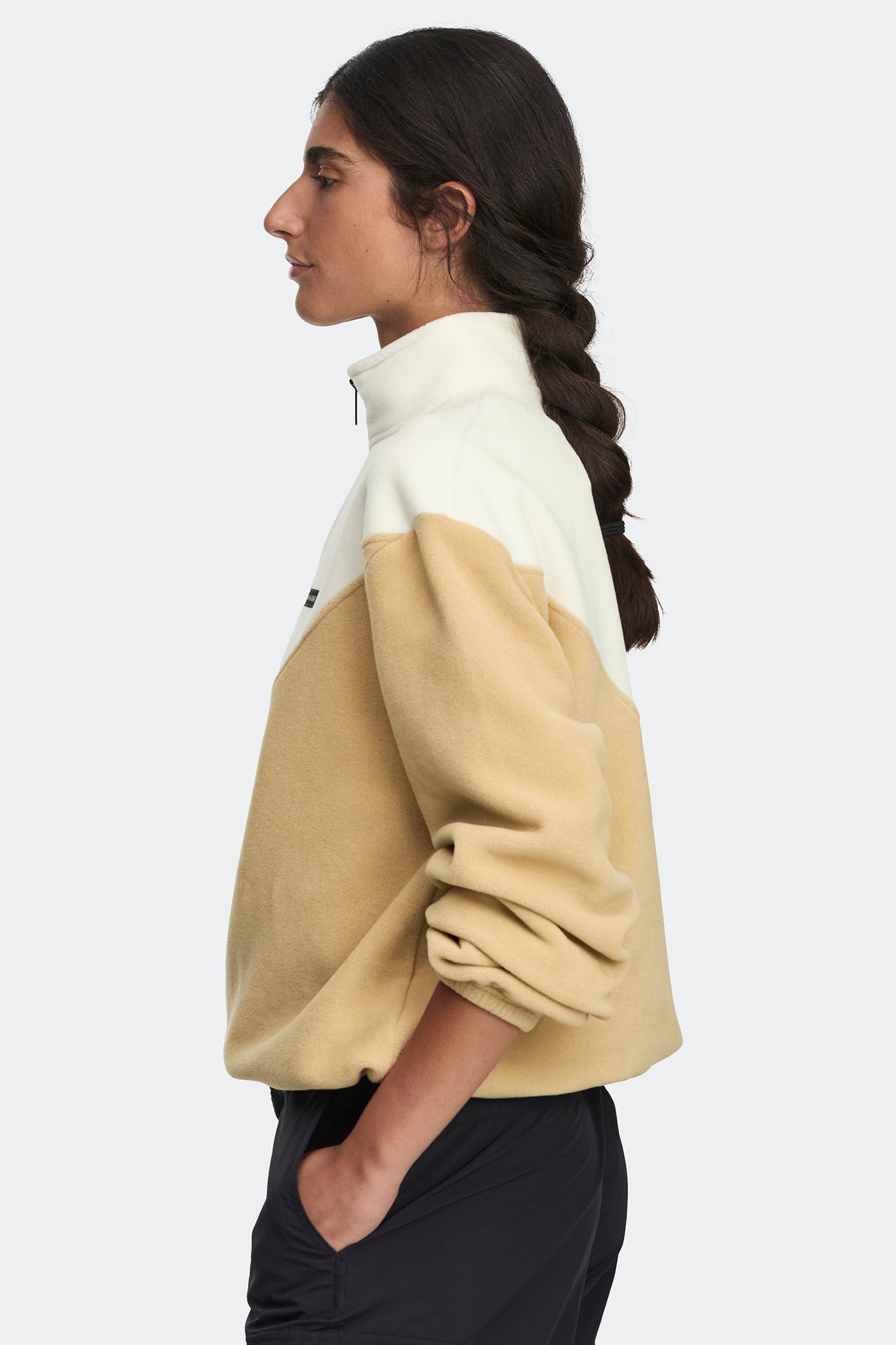 canada-goose-tayen-7239w-polaire-quarter-zip-beige-femme image 3