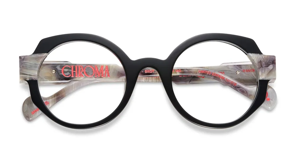 etnia-barcelona-chroma-n01-lunettes-de-vue-noir-gris-calibre-49 image 1