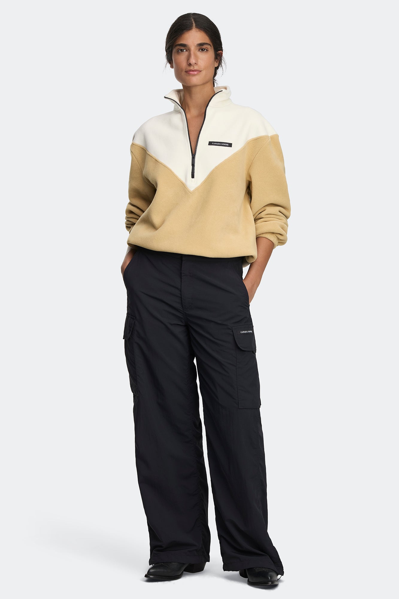 canada-goose-tayen-7239w-polaire-quarter-zip-beige-femme image 4