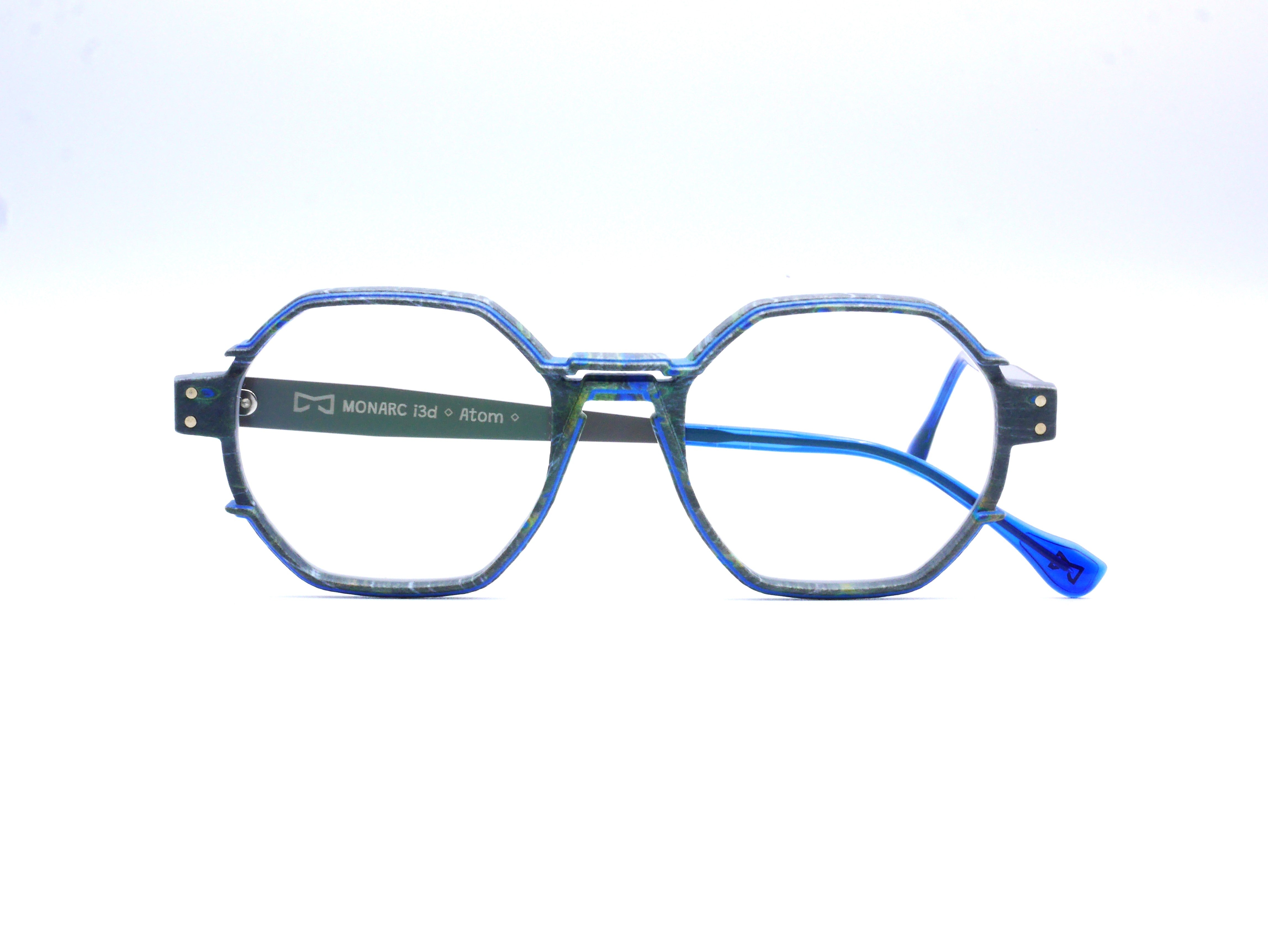 monarc-optic-beryllium-paon-monture-lunettes-gris-bleu-vert-12g image 4