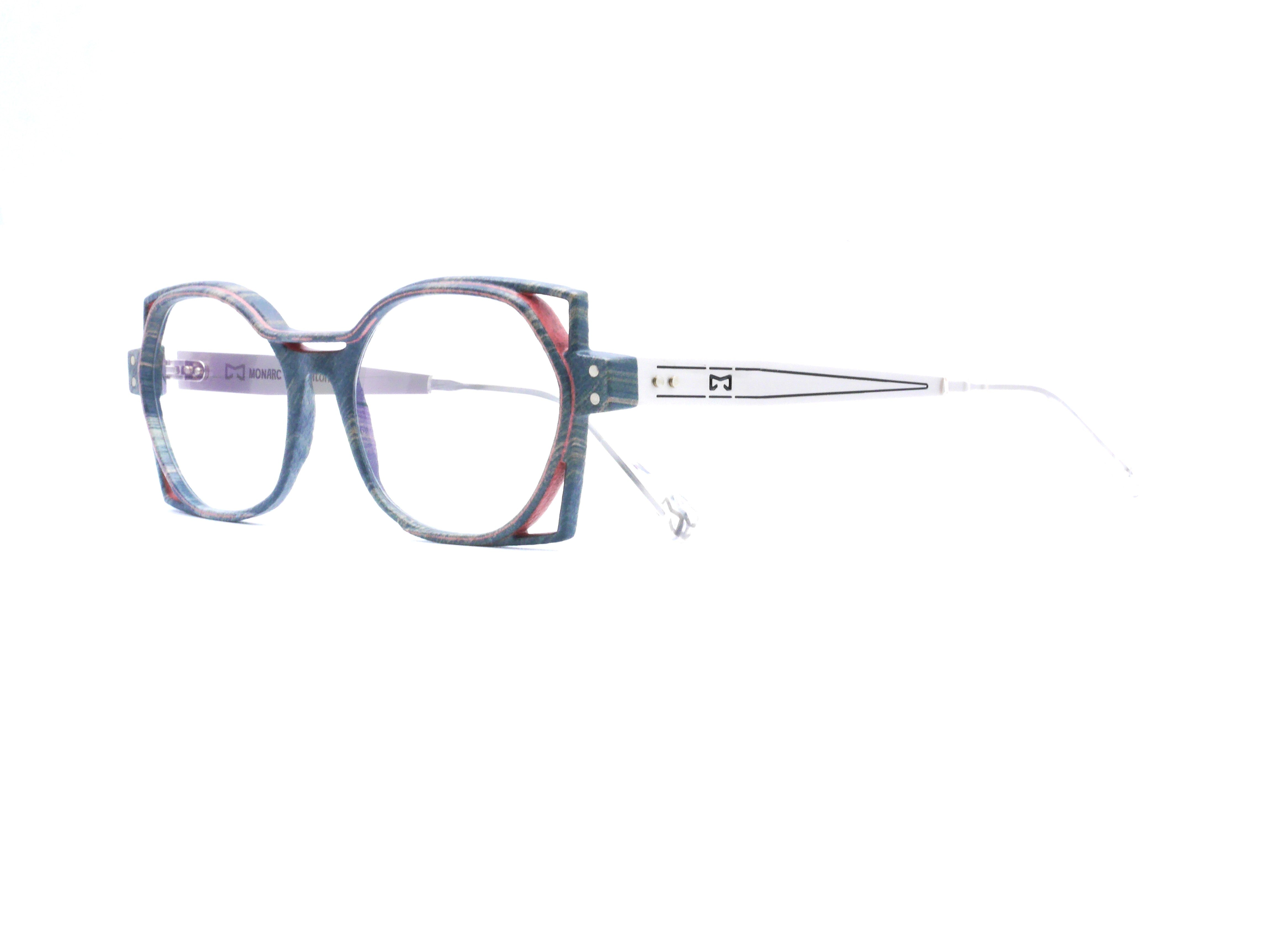 monarc-optic-nitrogen-corne-monture-lunettes-gris-rose-12g image 4