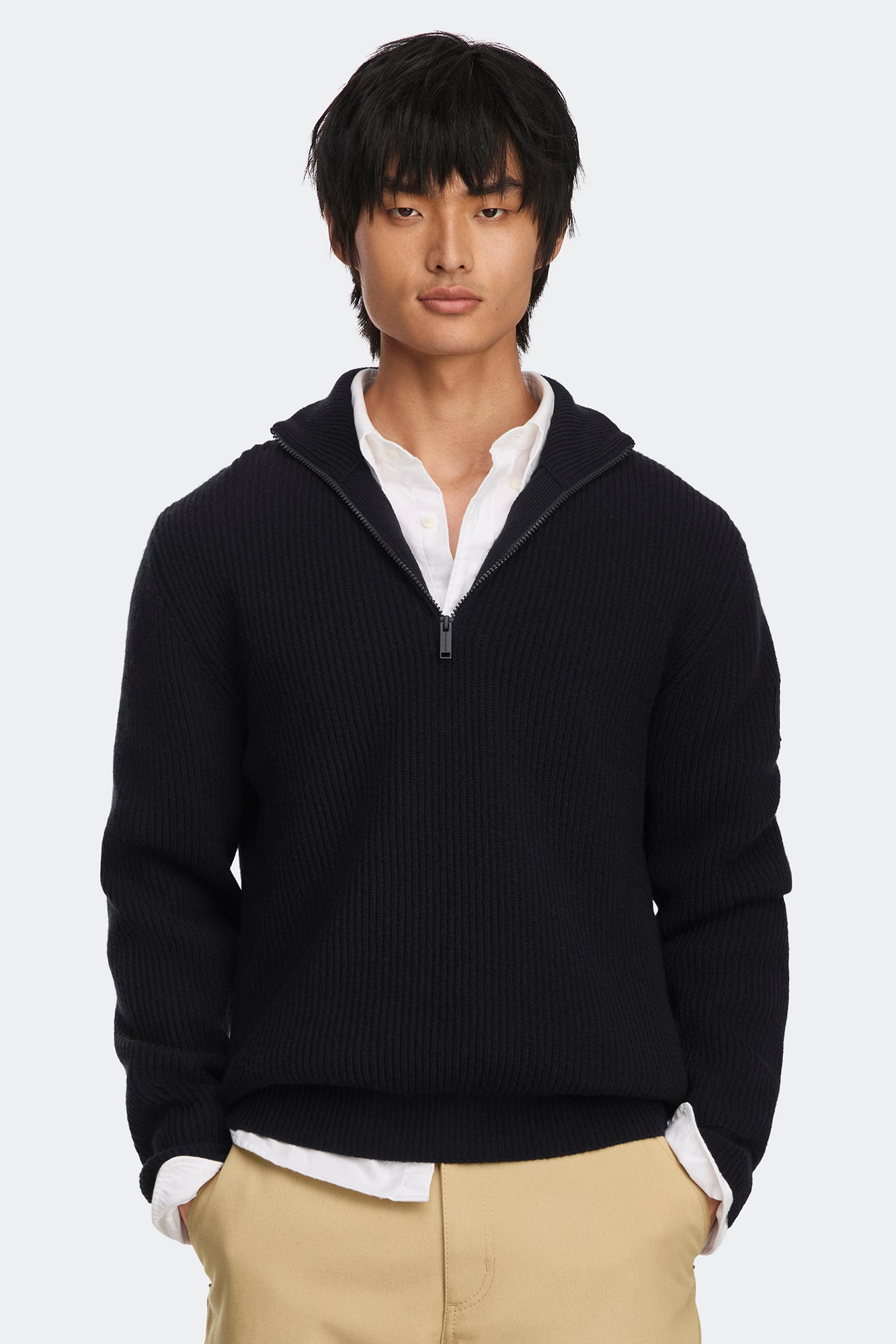 canada-goose-mckinney-7643mt-pull-tricot-zip-noir-homme image 1