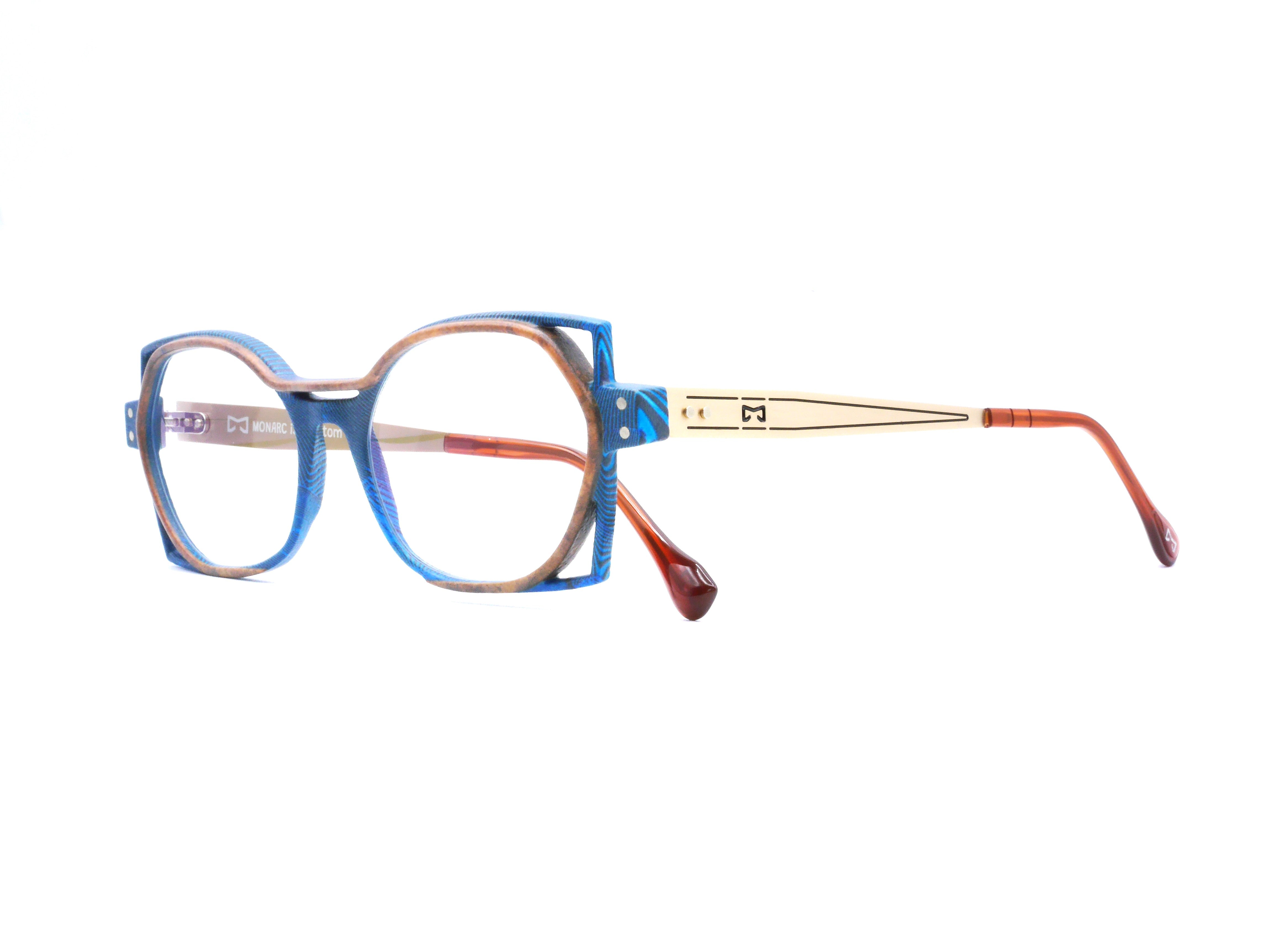 monarc-optic-nitrogen-plumes-monture-lunettes-bleu-marron-12g image 4
