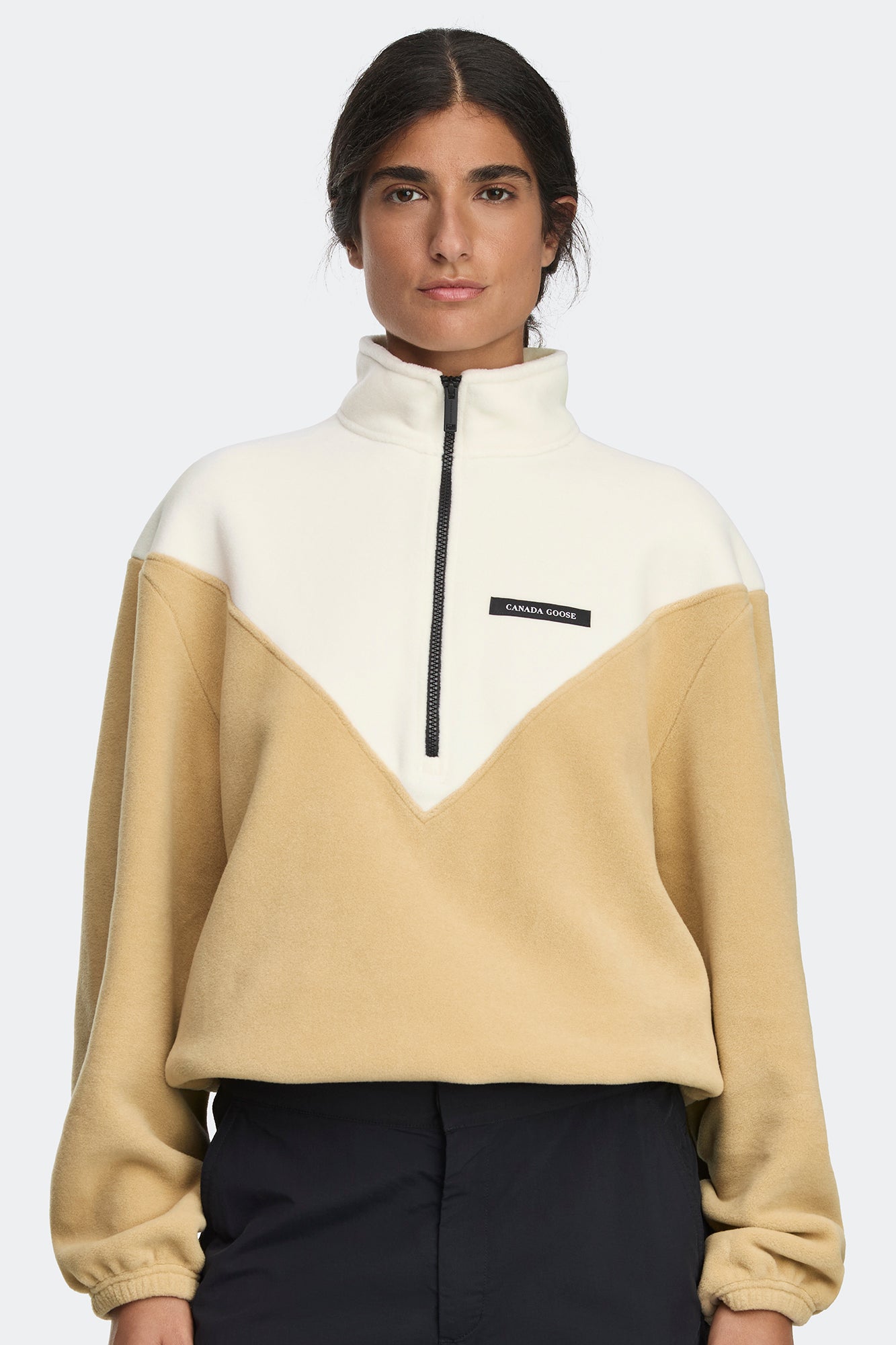 canada-goose-tayen-7239w-polaire-quarter-zip-beige-femme image 1