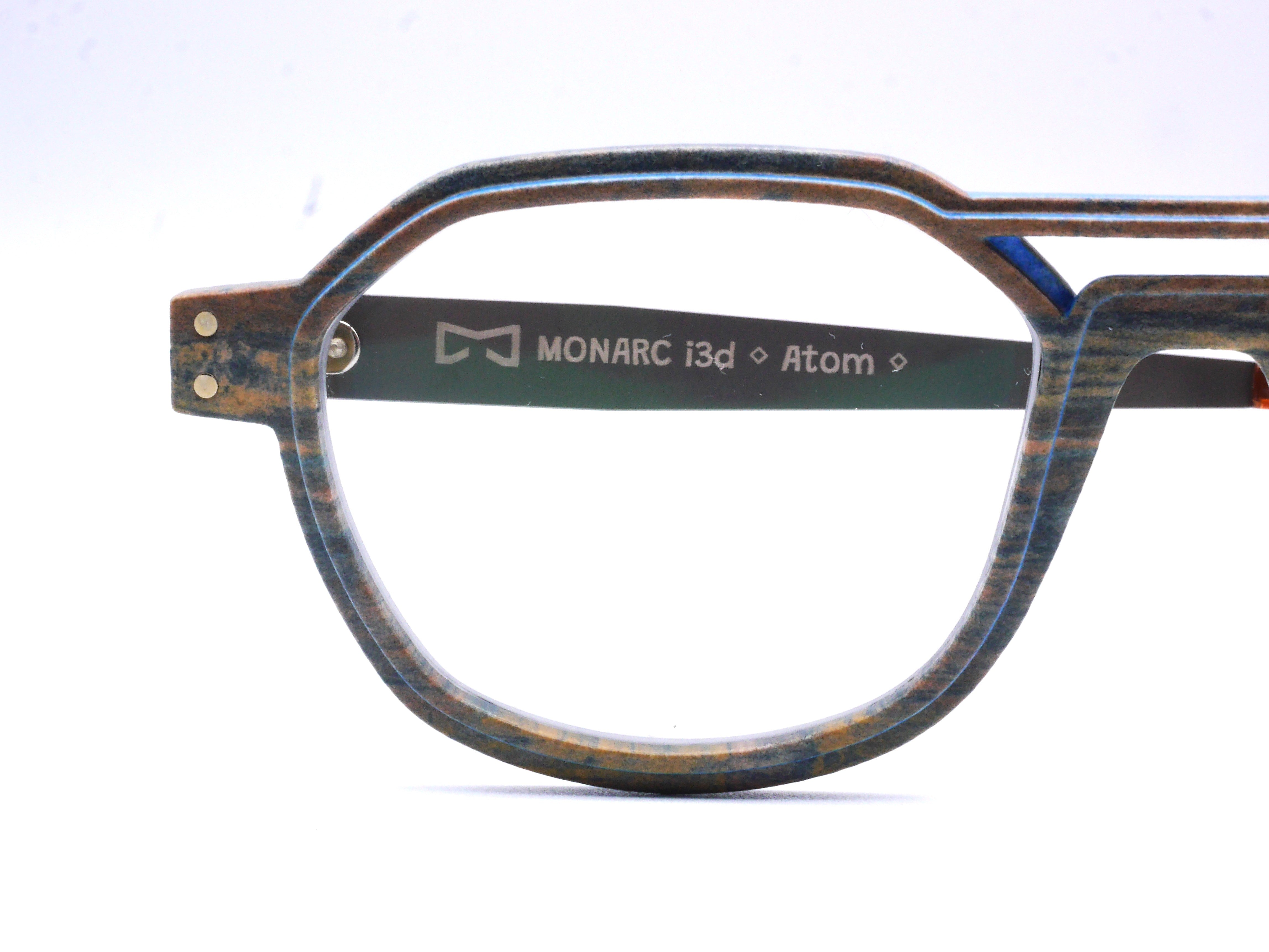 monarc-optic-hydrogen-carrelet-monture-lunettes-marron-bleu-12g image 3