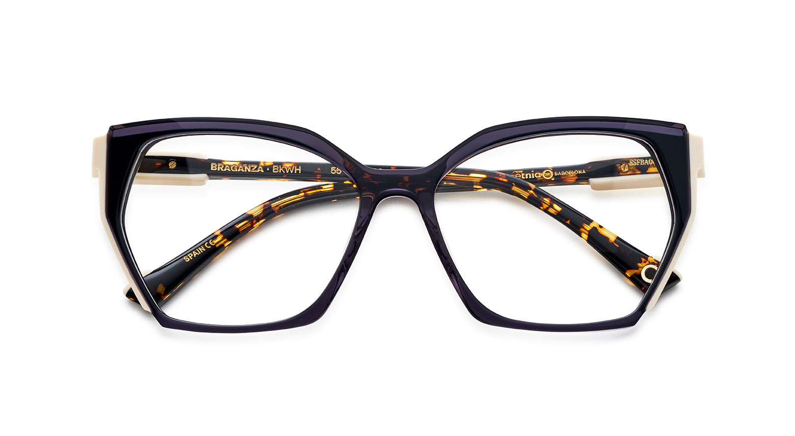 etnia-barcelona-optical-braganza-lunettes-de-vue-wh-bk-calibre-55 image 2
