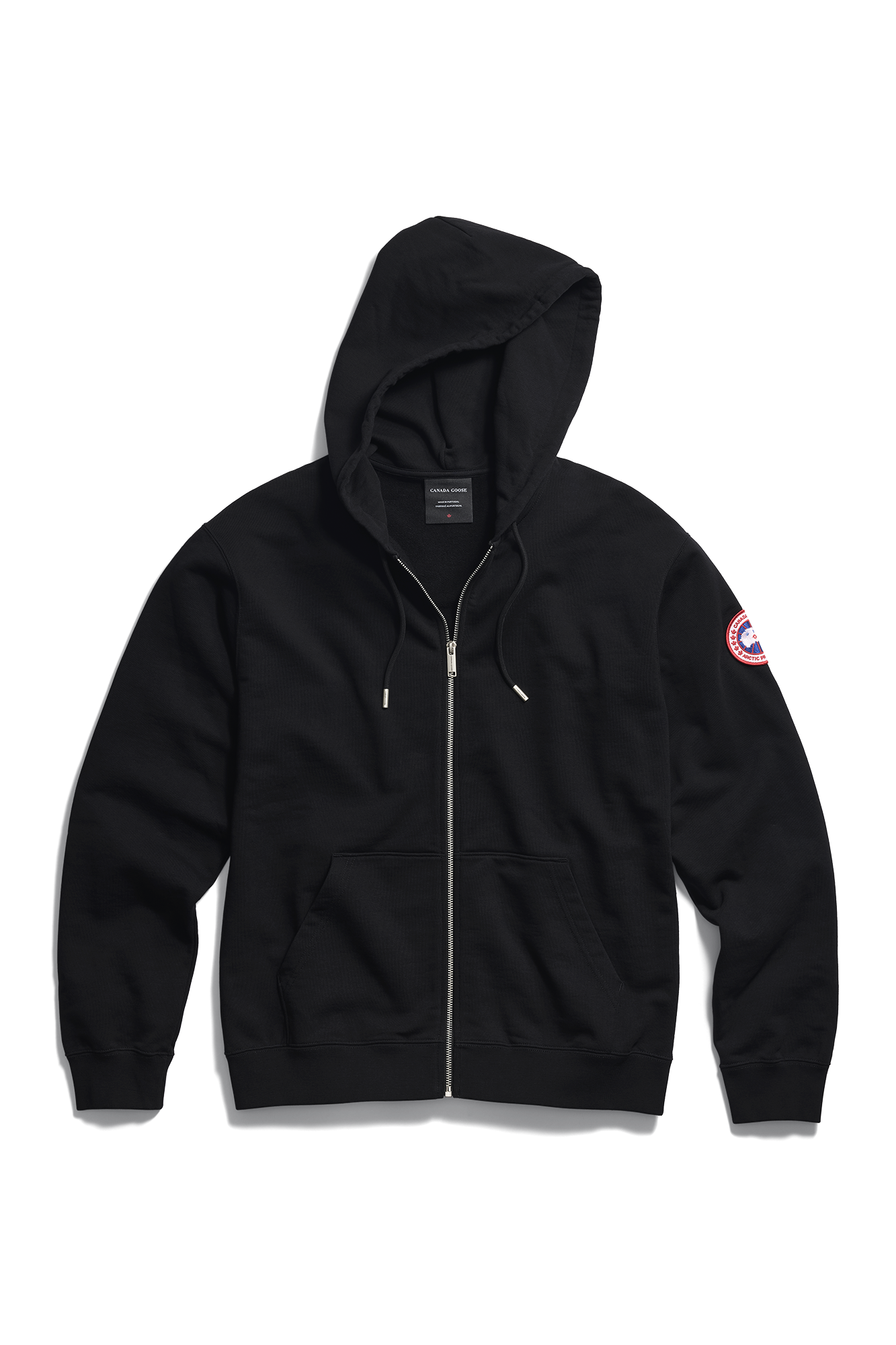 canada-goose-loon-hoodie-zip-sweat-homme-noir-capuche image 1