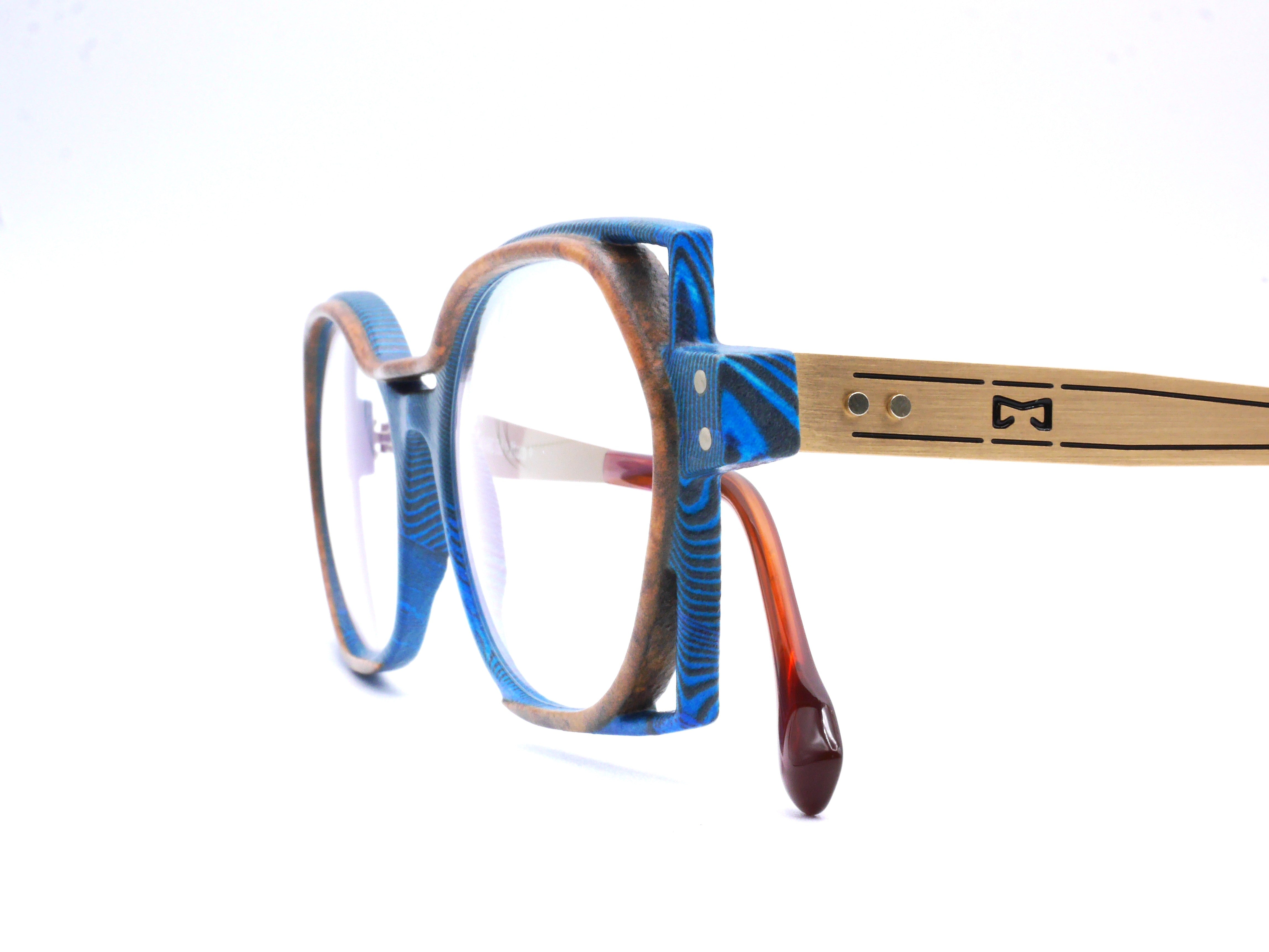 monarc-optic-nitrogen-plumes-monture-lunettes-bleu-marron-12g image 6
