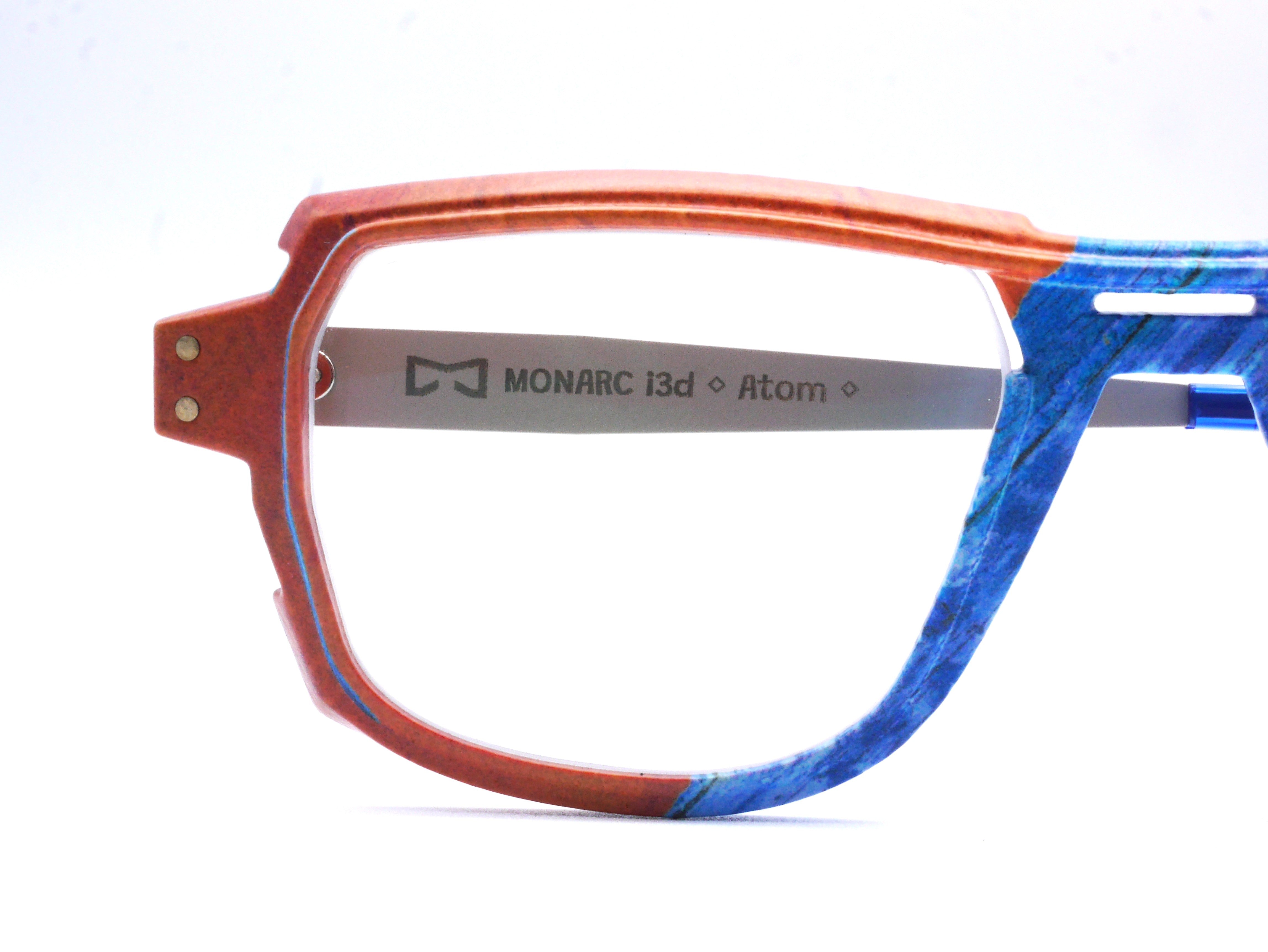 monarc-optic-h-lium-wave-monture-lunettes-marron-bleu-15g image 3