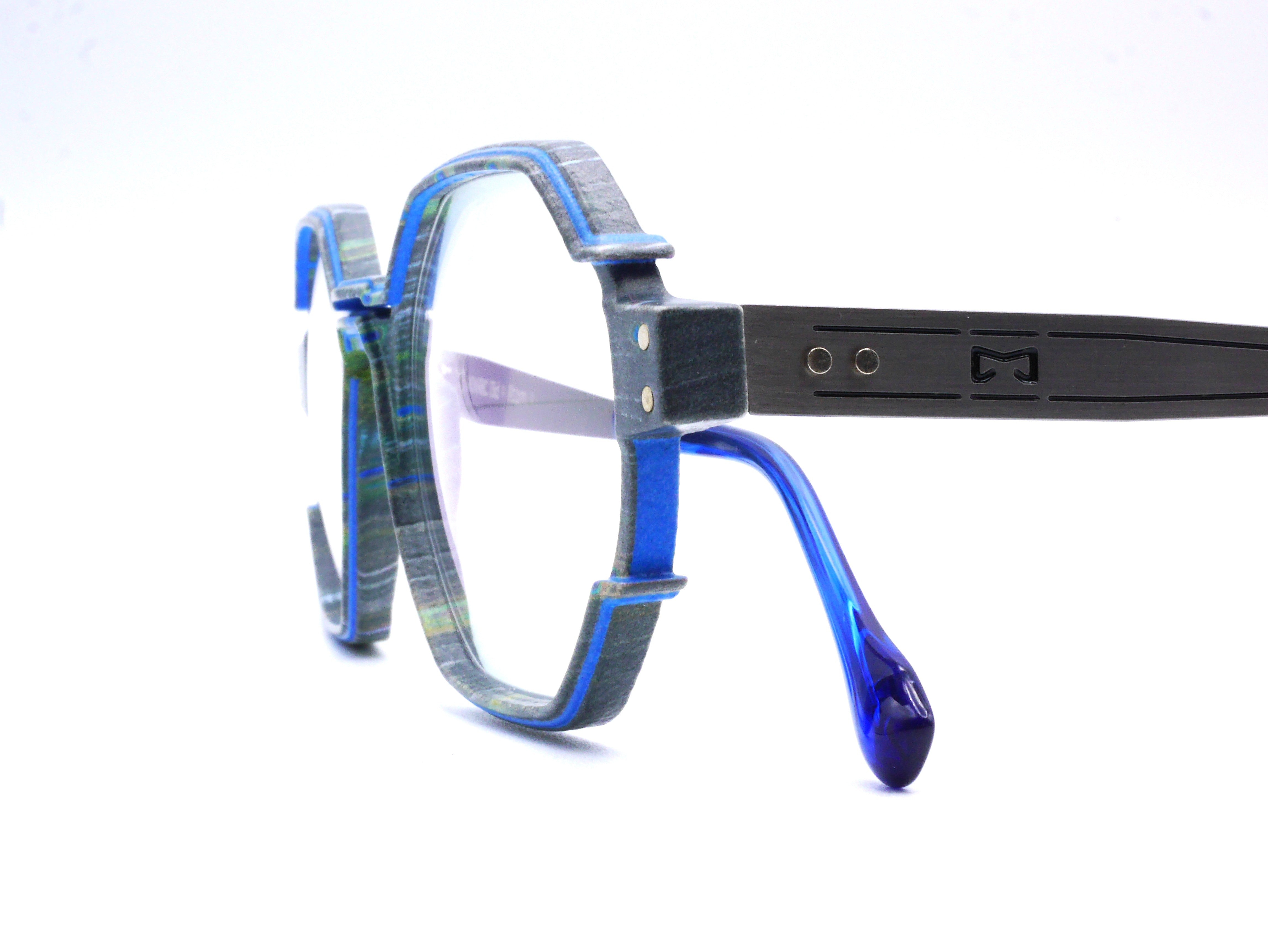 monarc-optic-beryllium-paon-monture-lunettes-gris-bleu-vert-12g image 7