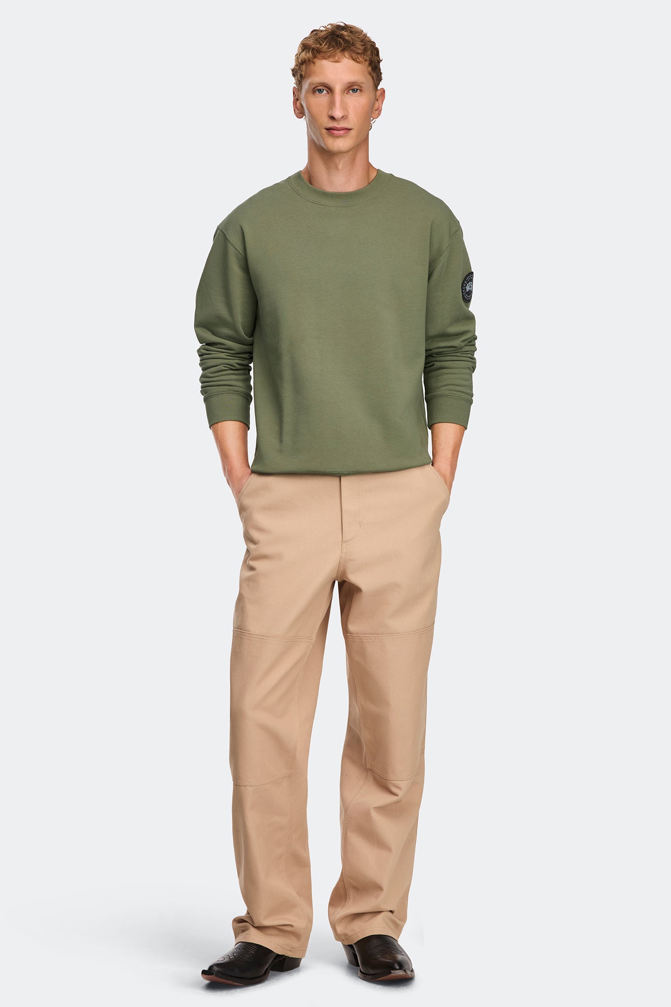 canada-goose-loon-sweatshirt-sweat-homme-vert-vir-o-molleton image 4