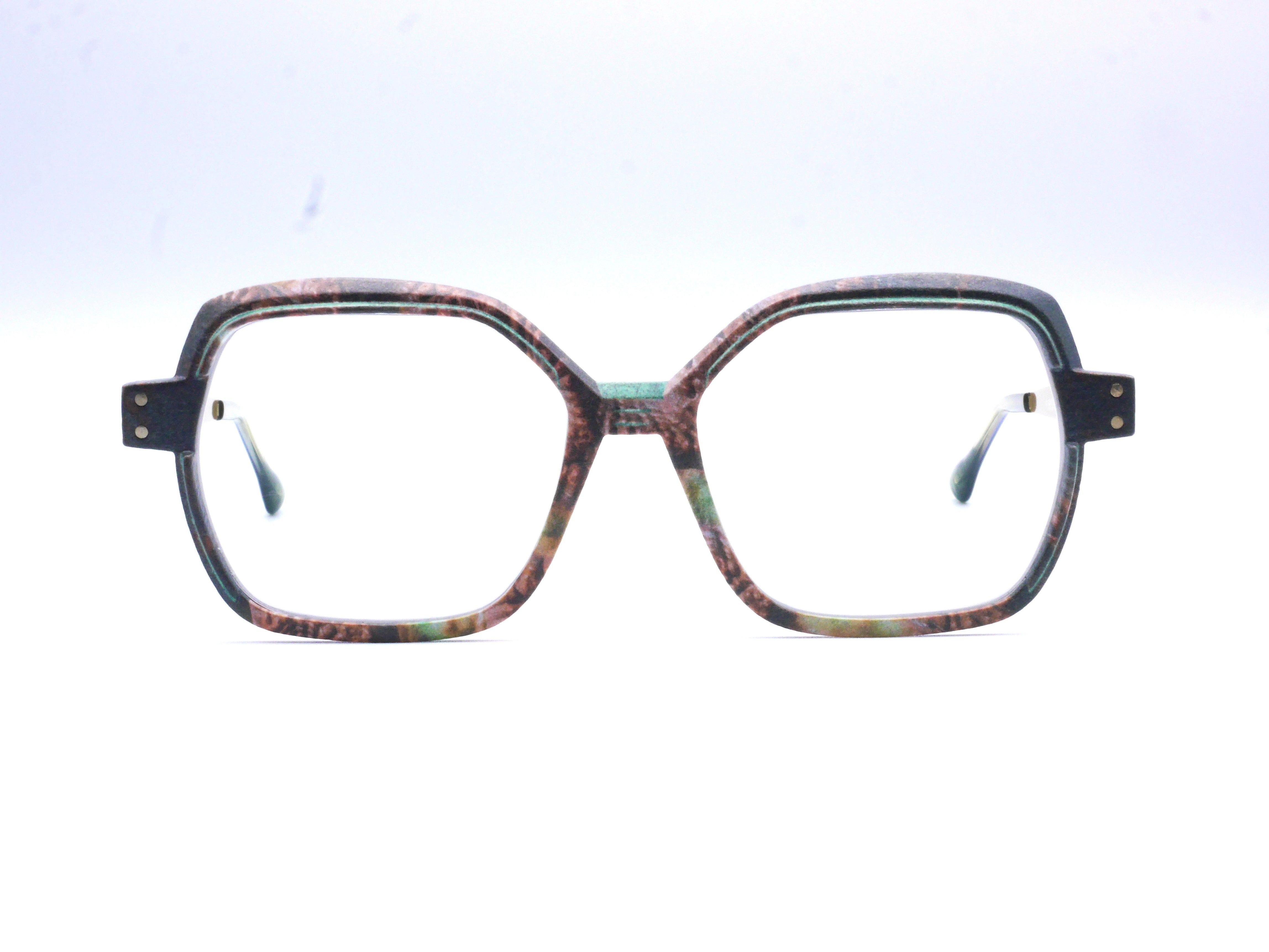 monarc-optic-boron-jungle-monture-lunettes-marron-vert-14g image 1